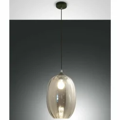 Luminaires Fabas Luce Suspension Fabas Luce Infinity Noir, 1 lumière