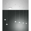Luminaires Fabas Luce Suspension Fabas Luce Isabella LED Blanc, 6 lumières* Suspensions