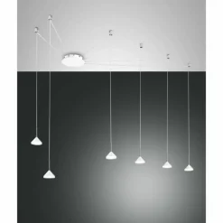 Luminaires Fabas Luce Suspension Fabas Luce Isabella LED Blanc, 6 lumières* Suspensions