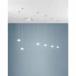 Luminaires Fabas Luce Suspension Fabas Luce Isabella LED Blanc, 6 lumières* Suspensions