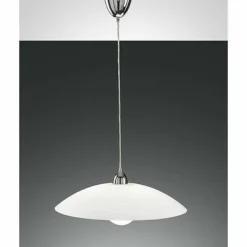 Luminaires Fabas Luce Suspension Fabas Luce KENT Nickel mat, 1 lumière