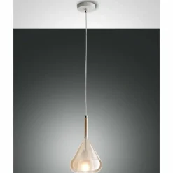 Luminaires Fabas Luce Suspension Fabas Luce Lila Bronze, 1 lumière