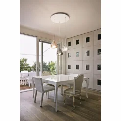 Luminaires Fabas Luce Suspension Fabas Luce Lila Blanc, 3 lumières