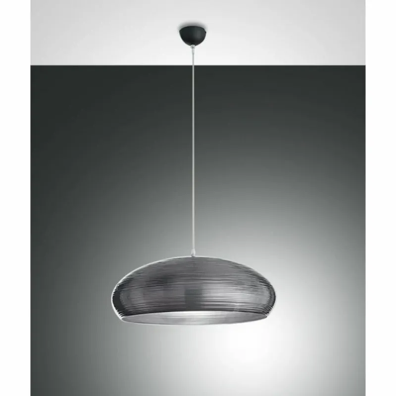 Luminaires Fabas Luce Suspension Fabas Luce Lodge Gris, 1 lumière* Suspensions