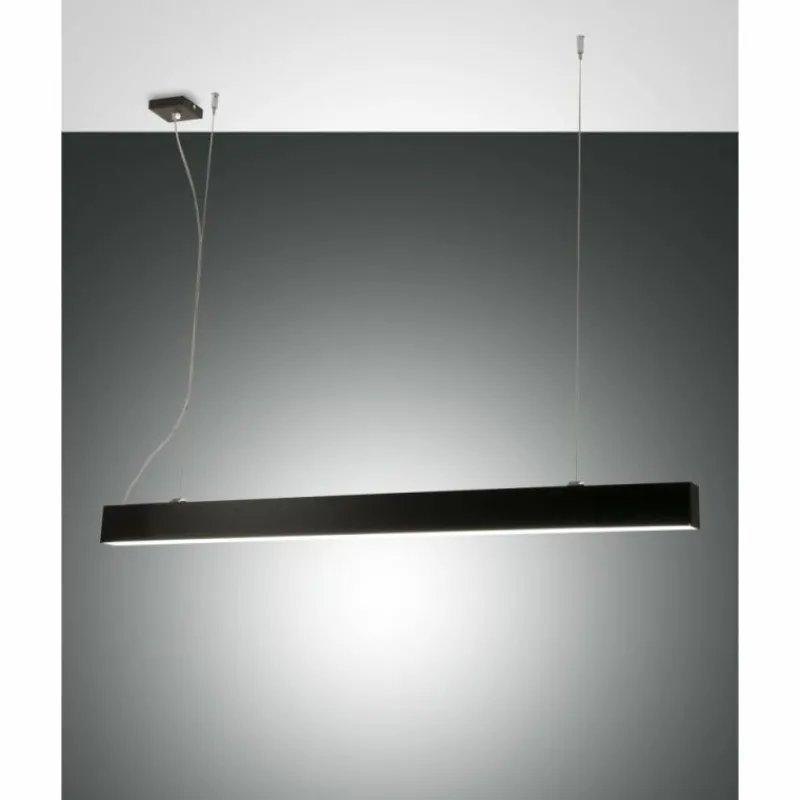Luminaires Fabas Luce Suspension Fabas Luce Next LED Noir, 2 lumières* Suspensions