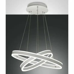 Luminaires Fabas Luce Suspension Fabas Luce Palau LED Blanc, 2 lumières* Éclairage Led
