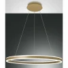 Lampes Dorées-Luminaires Fabas Luce Suspension Fabas Luce Palau LED Or, 1 lumière