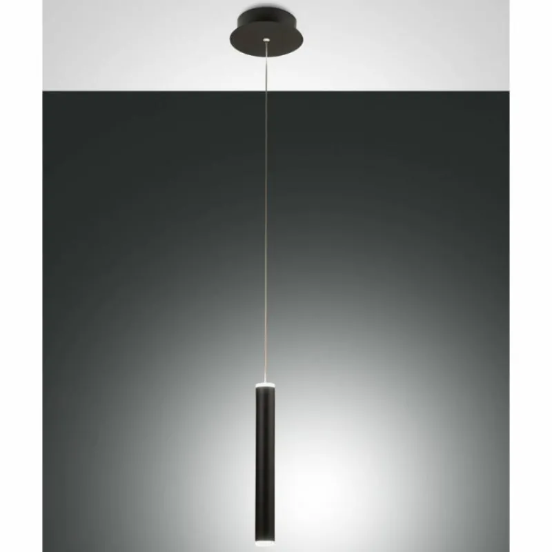 Luminaires Fabas Luce Suspension Fabas Luce Prado LED Noir, 1 lumière* Suspensions