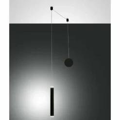 Luminaires Fabas Luce Suspension Fabas Luce Prado LED Noir, 1 lumière* Éclairage Led