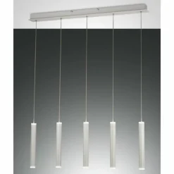 Luminaires Fabas Luce Suspension Fabas Luce Prado LED Blanc, 5 lumières* Éclairage Led