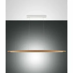 Lampes En Bois-Luminaires Fabas Luce Suspension Fabas Luce Ribot LED Écru, Blanc, 1 lumière