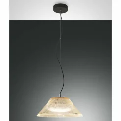 Luminaires Fabas Luce Suspension Fabas Luce Salento Noir, 1 lumière