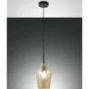Luminaires Fabas Luce Suspension Fabas Luce Stintino Noir, 1 lumière