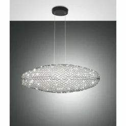 Luminaires Fabas Luce Suspension Fabas Luce Sumter LED Noir, 1 lumière* Éclairage Led