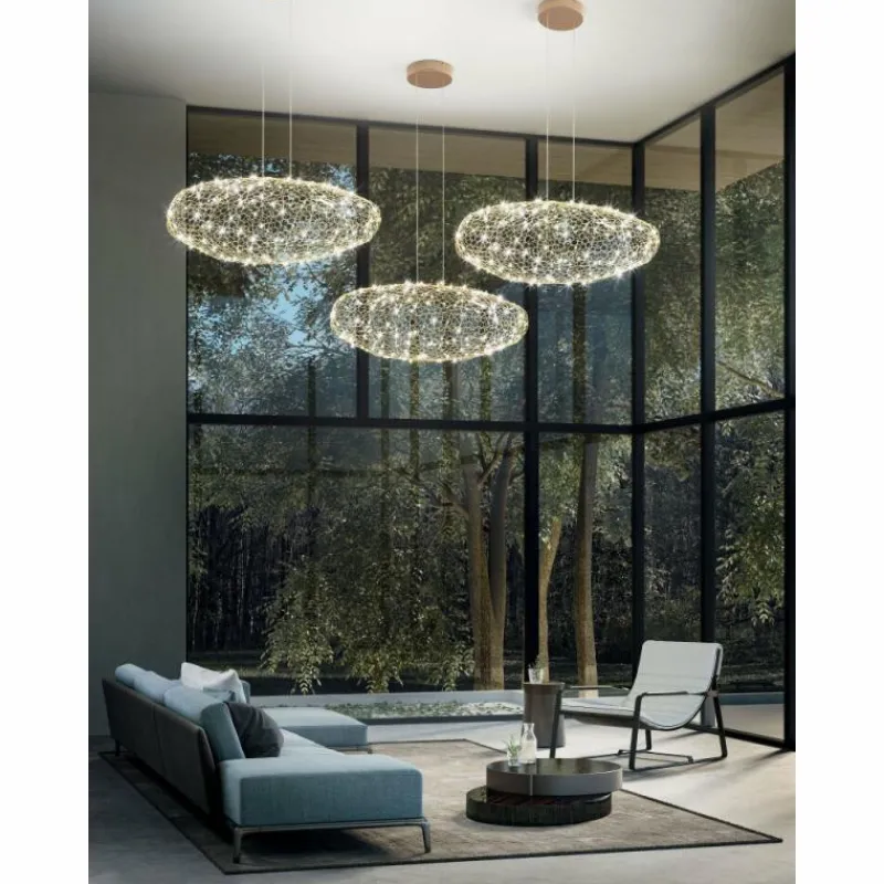 Lampes Dorées-Luminaires Fabas Luce Suspension Fabas Luce Sumter LED Or, 1 lumière