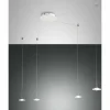 Luminaires Fabas Luce Suspension Fabas Luce Susanna LED Blanc, 4 lumières
