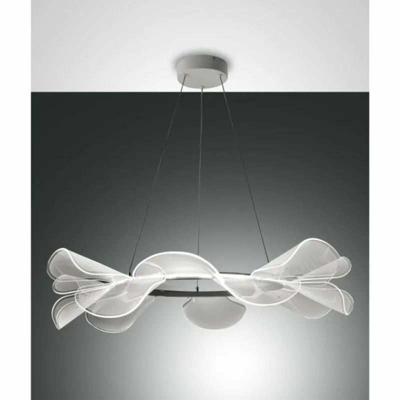 Luminaires Fabas Luce Suspension Fabas Luce Sylvie LED Blanc, 1 lumière