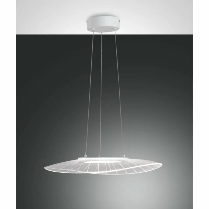 Luminaires Fabas Luce Suspension Fabas Luce Vela LED Blanc, 1 lumière* Éclairage Led