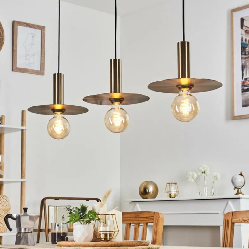 hofstein Suspension Faido Noir, 3 lumières