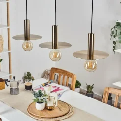 hofstein Suspension Faido Noir, 3 lumières