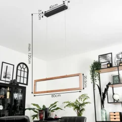 Luminaires Scandinaves-hofstein Suspension Fairburn LED Noir, 1 lumière