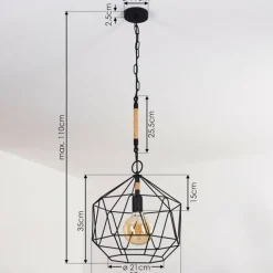 Lampes Vintages & Rétros-hofstein Suspension Favorita Noir, 1 lumière