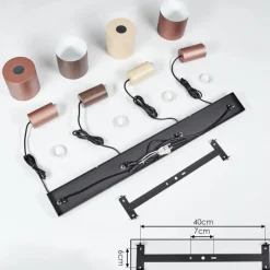 hofstein Suspension Fessade Noir, 4 lumières