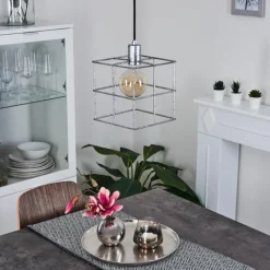 hofstein Suspension Fevaag Argenté, 1 lumière