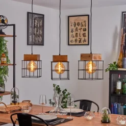 Lampes Vintages & Rétros-hofstein Suspension Fevaag Noir, 3 lumières