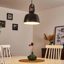 Lampes Industrielles-hofstein Suspension Fieberbrunn Noir, 1 lumière