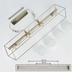 hofstein Suspension Finnseter Champagne, 4 lumières