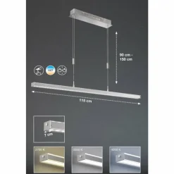 Luminaires Fischer & Honsel Suspension Fischer & Honsel VITAN LED Nickel mat, 1 lumière* Éclairage Led