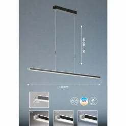 Luminaires Fischer & Honsel Suspension Fischer & Honsel Vitan TW LED Noir, 1 lumière* Suspensions