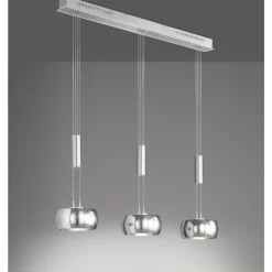 Luminaires Fischer & Honsel Suspension Fischer & Honsel Colette LED Nickel mat, 3 lumières* Suspensions