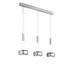Luminaires Fischer & Honsel Suspension Fischer & Honsel Colette LED Nickel mat, 3 lumières* Suspensions