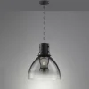 Suspension Verre Fumé-Luminaires Fischer & Honsel Suspension Fischer & Honsel Londo Noir, 1 lumière