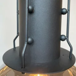 Suspension Verre Fumé-Luminaires Fischer & Honsel Suspension Fischer & Honsel Londo Noir, 1 lumière