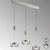 Suspension Verre Fumé-Luminaires Fischer & Honsel Suspension Fischer & Honsel Lavin LED Nickel mat, 3 lumières