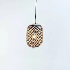 Style Boho-Chic-Luminaires Fischer & Honsel Suspension Fischer & Honsel Hummel Noir, 1 lumière