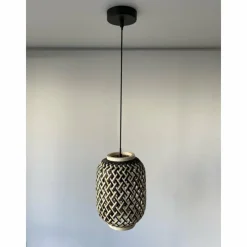 Style Boho-Chic-Luminaires Fischer & Honsel Suspension Fischer & Honsel Hummel Noir, 1 lumière