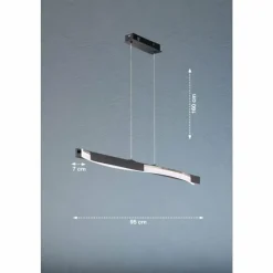 Luminaires Fischer & Honsel Suspension Fischer & Honsel Bridge LED Noir, 1 lumière* Éclairage Led