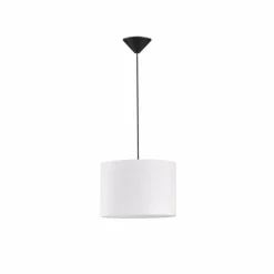 Lampes En Tissu-Luminaires Fischer & Honsel Suspension Fischer & Honsel Vigo Noir, 1 lumière