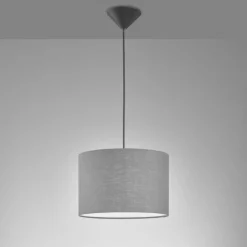 Lampes En Tissu-Luminaires Fischer & Honsel Suspension Fischer & Honsel Vigo Noir, 1 lumière