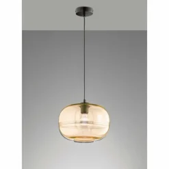 Luminaires Fischer & Honsel Suspension Fischer & Honsel Ink Noir, 1 lumière