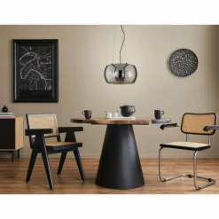 Suspension Verre Fumé-Luminaires Fischer & Honsel Suspension Fischer & Honsel Dima Noir, 3 lumières