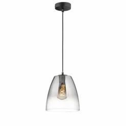 Suspension Verre Fumé-Luminaires Fischer & Honsel Suspension Fischer & Honsel Miro Noir, 1 lumière