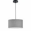 Lampes En Tissu-Luminaires Fischer & Honsel Suspension Fischer & Honsel Teramo Noir, 3 lumières