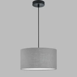 Lampes En Tissu-Luminaires Fischer & Honsel Suspension Fischer & Honsel Teramo Noir, 3 lumières