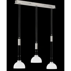 Luminaires Fischer & Honsel Suspension Fischer & Honsel Avignon LED Nickel mat, 3 lumières