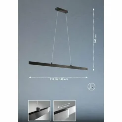 Luminaires Fischer & Honsel Suspension Fischer & Honsel Orell LED Anthracite, 1 lumière* Éclairage Led